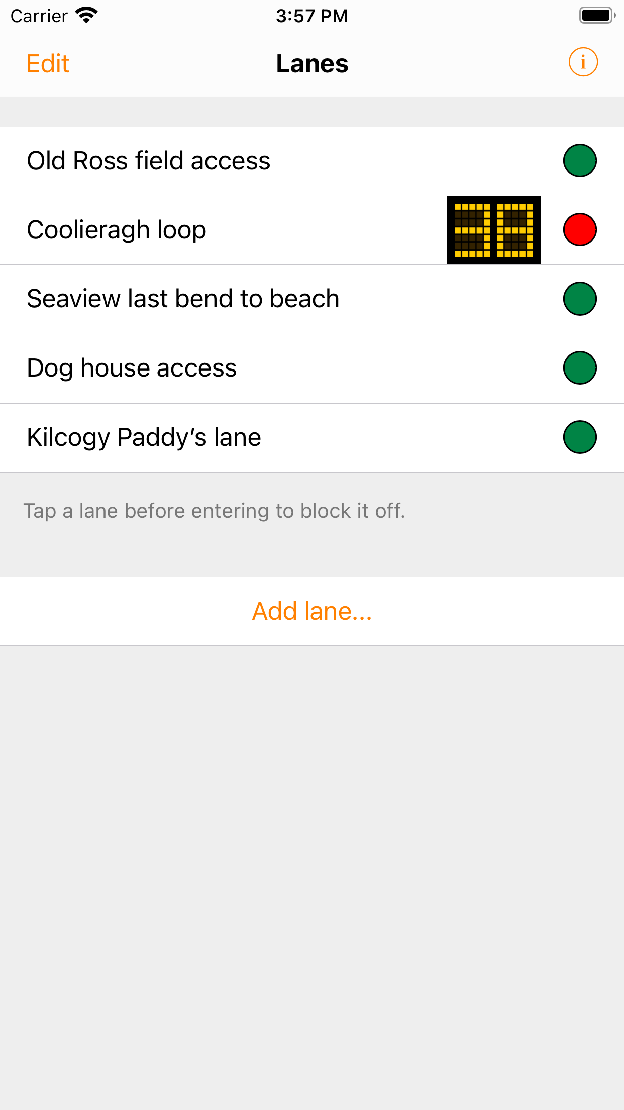 Lanes overview
